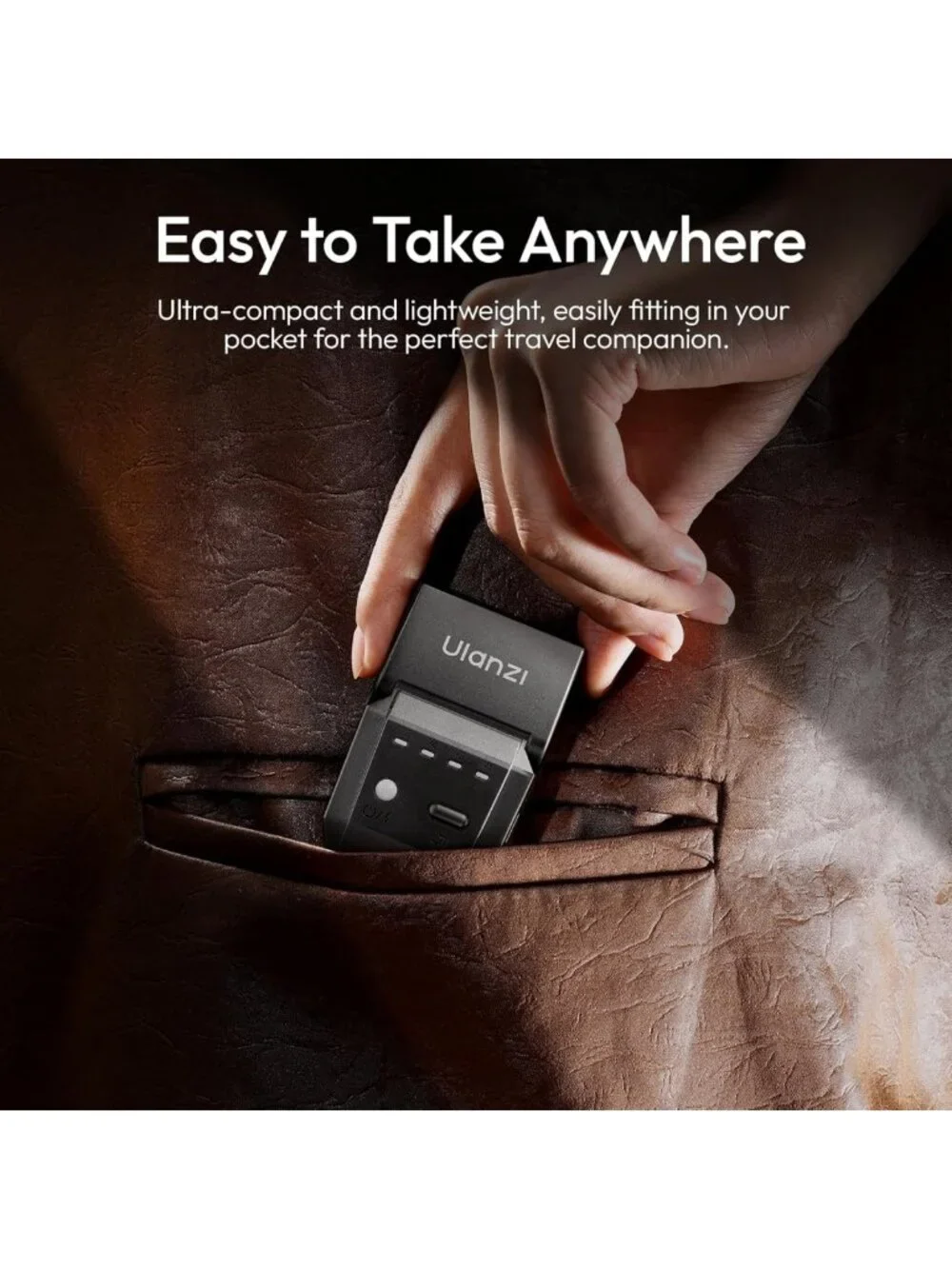 Mini Flash Speedlite & Video Light for DSLR Cameras - GN8, 6500K, Adjustable